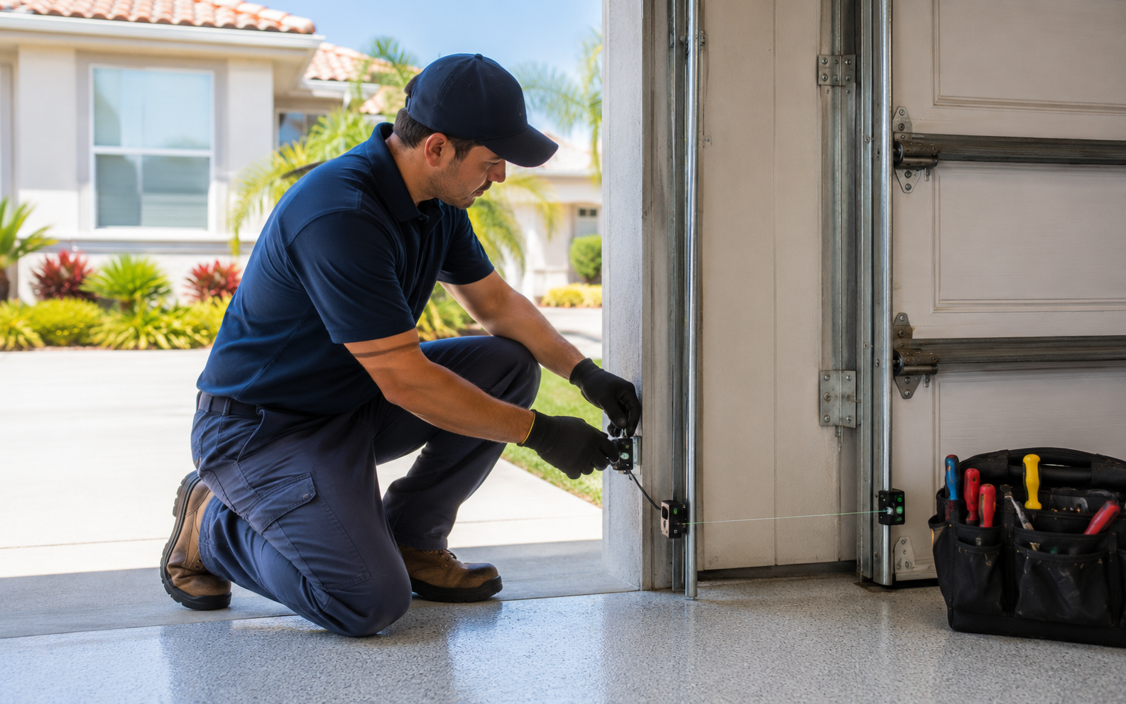 Garage door sensor repair technician in South Gate CA